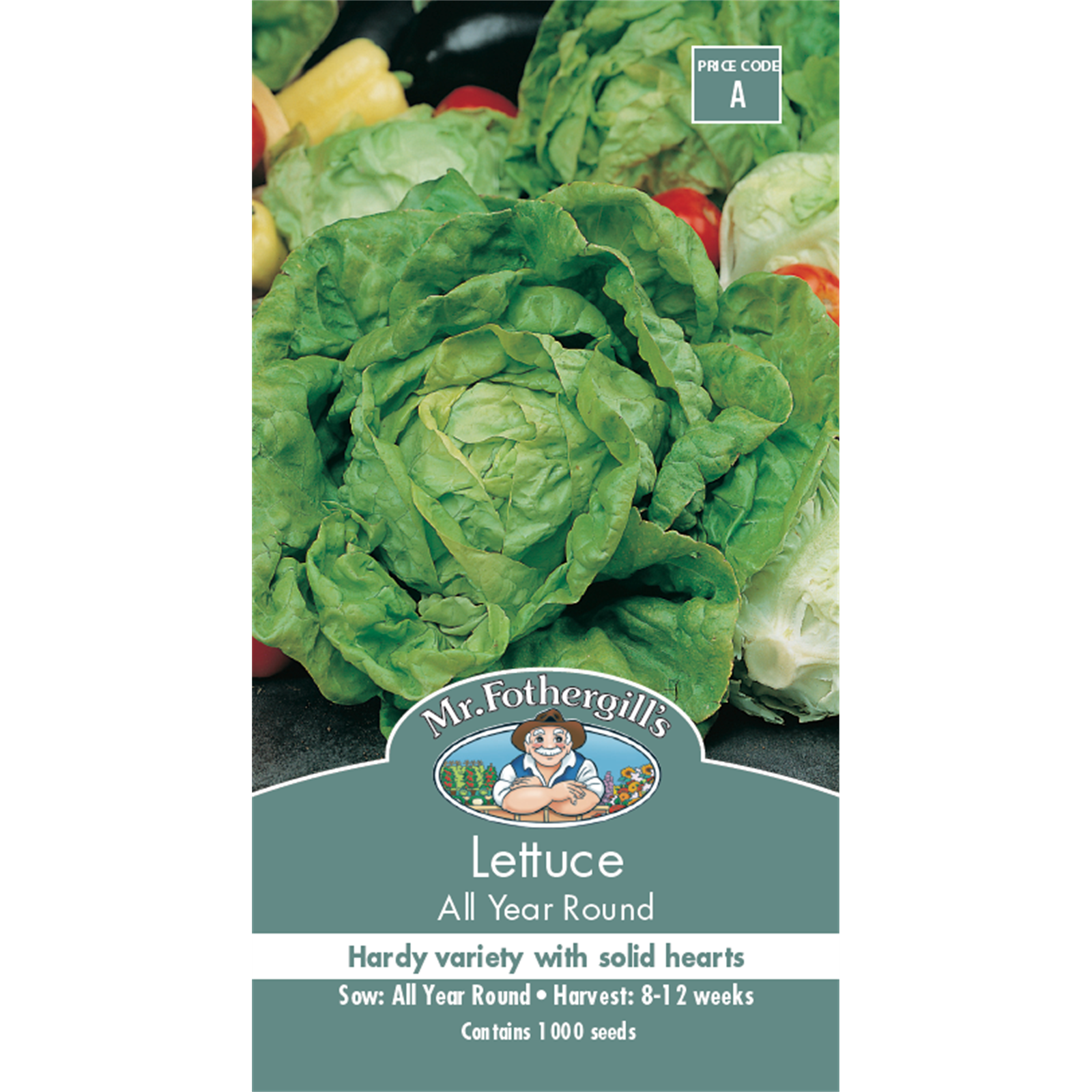 Mr Fothergill's All Year Round Lettuce Seeds - Hardy Solid-Hearted Variety