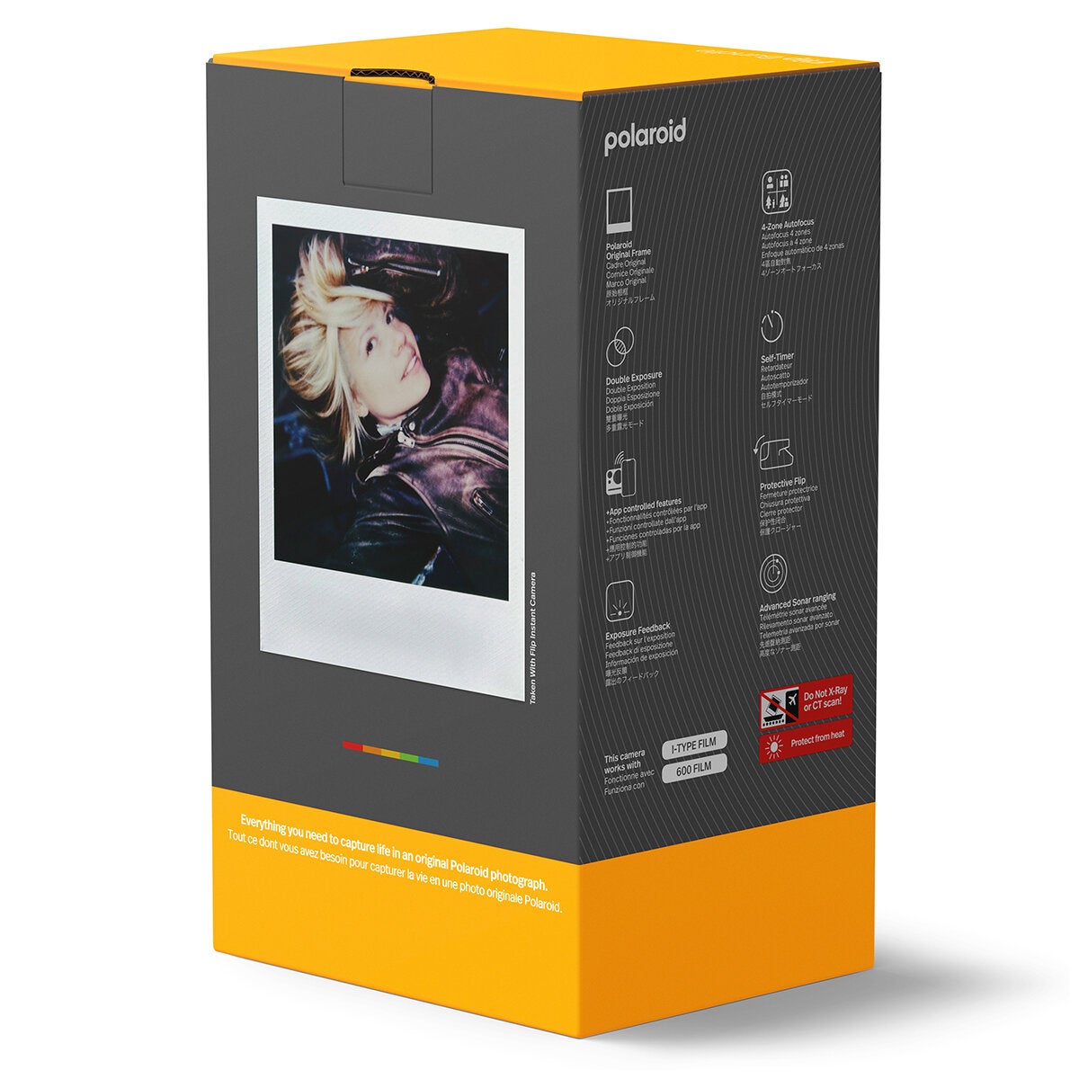 Point-and-Shoot Instant Camera Kit with 16 Colour Prints and App Remote Control, Polaroid Flip in Black 6565 — image 3