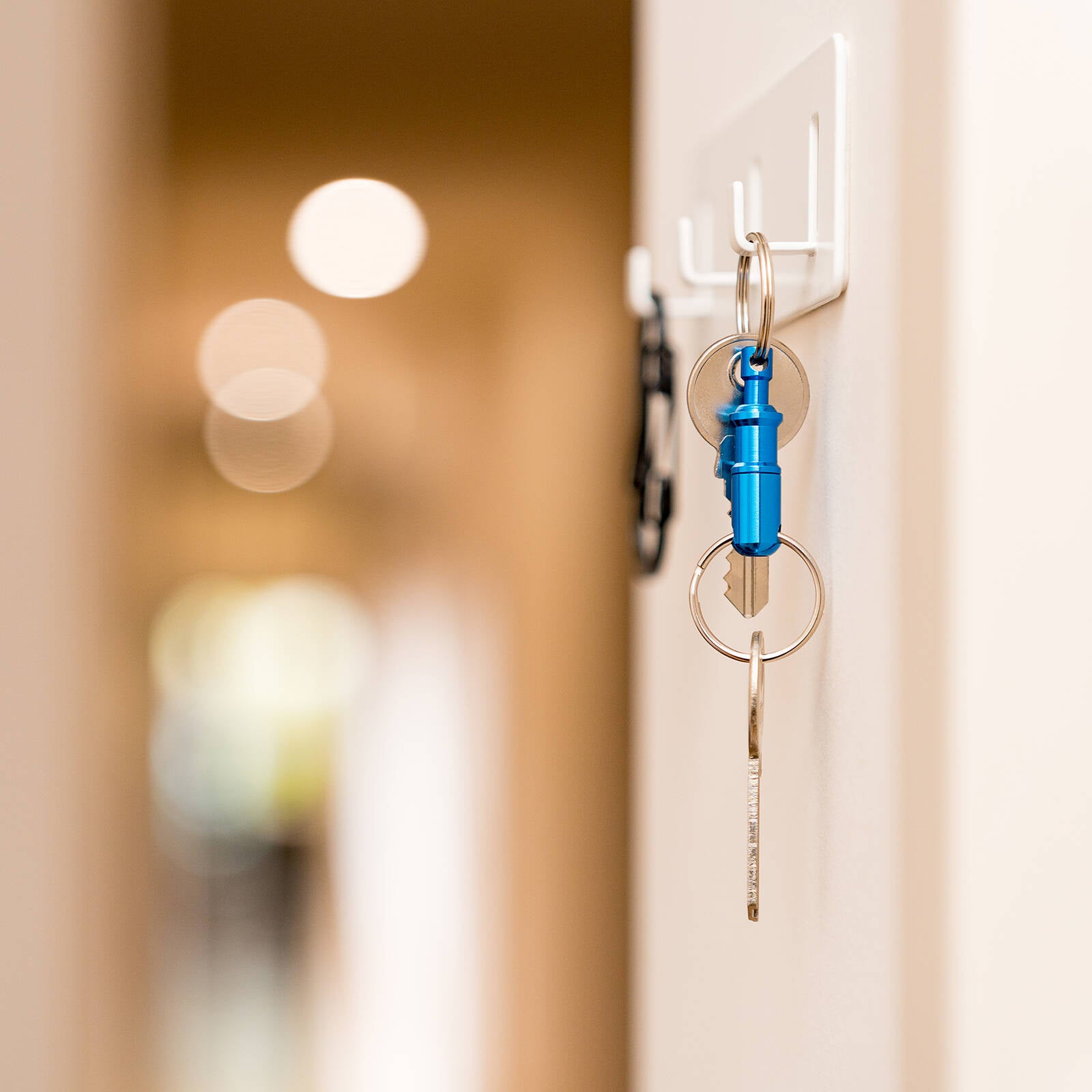 Titanium Aluminium Trigger Release Key Holder with Steel Key Rings
