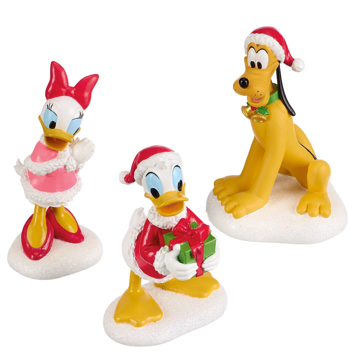 Illuminated Christmas Village Display Featuring Mickey and Friends, Hand-Crafted 13 Piece Set by Disney — image 3