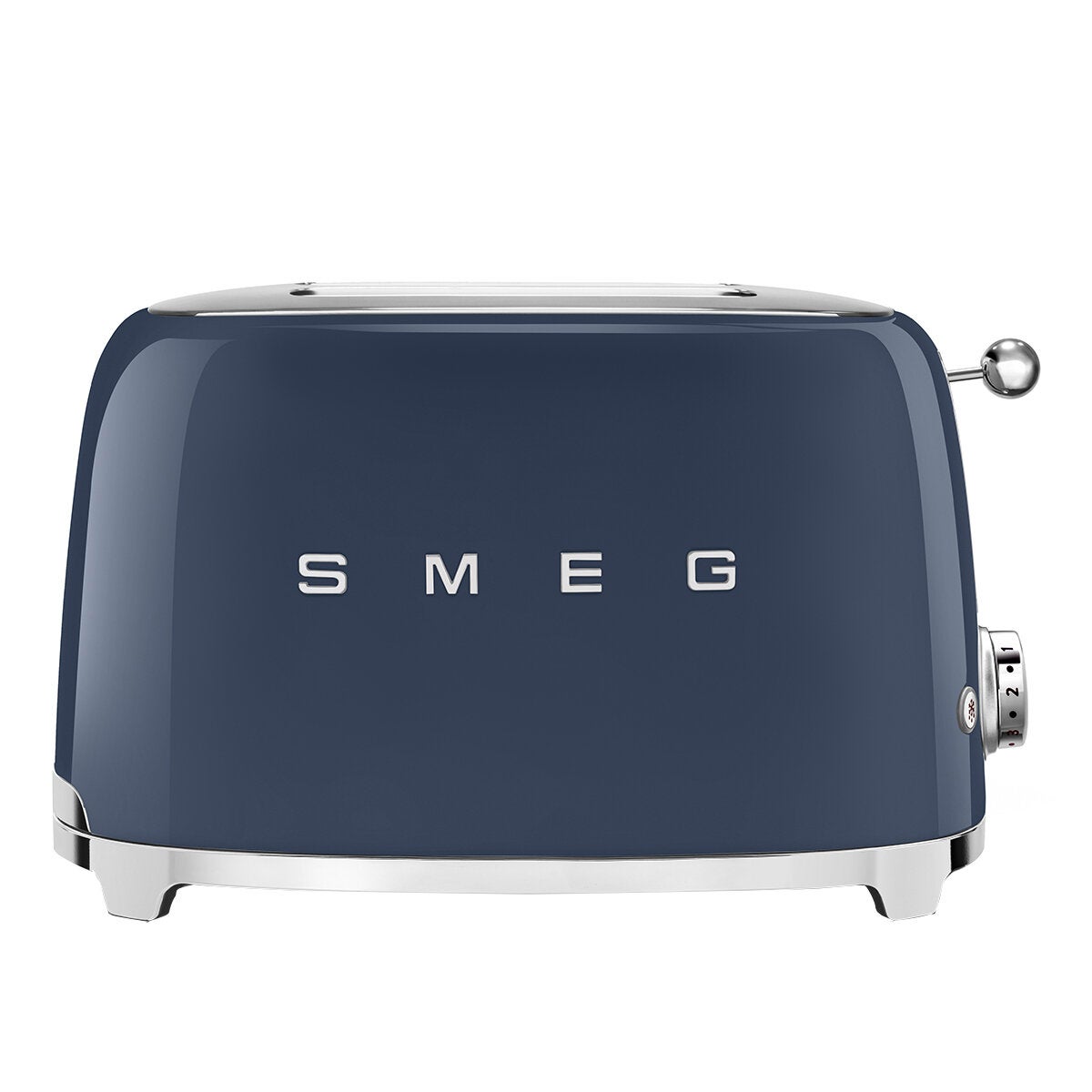 Navy Blue Retro Toaster, Two Slot with Defrost, Reheat and Bagel Functions, Smeg TSF01NBAU