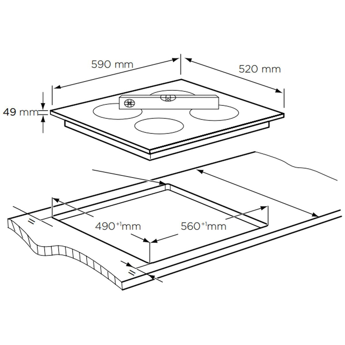 Westinghouse 60cm Powerlite 4 Zone Induction Cooktop - PowerBoost, Pause, Hob2Hood - WHI642BE