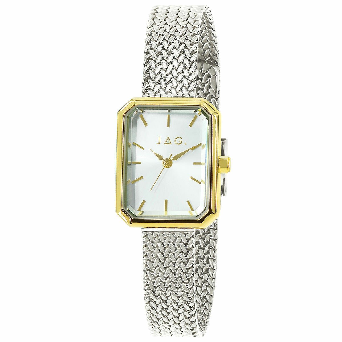 Ladies Mesh Band Watch with Gold Case and Silver Analogue Face, 3ATM Water Resistant, JAG Balmain J2998A — image 2