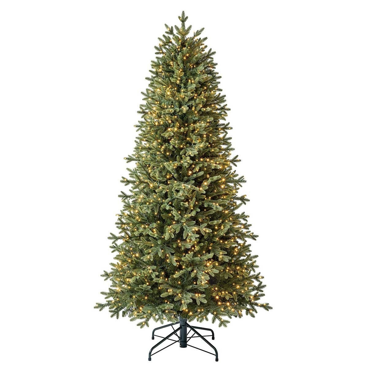 Slimline 1.9m Christmas Tree, Pre-Lit with Dimmable Twinkle LEDs, Timer Remote and Topper Branch — image 4