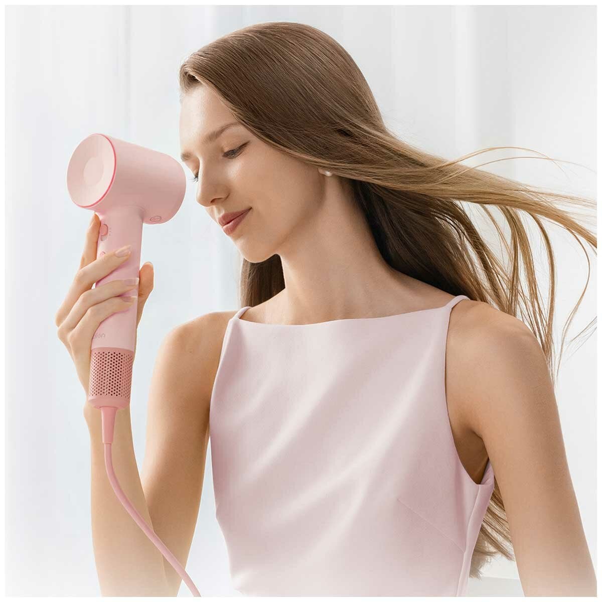 Quiet Ionic Blow Dryer with 108,000 RPM Brushless Motor and Child Mode, Pink Laifen SE 2 1HD13GAUPK001 — image 7