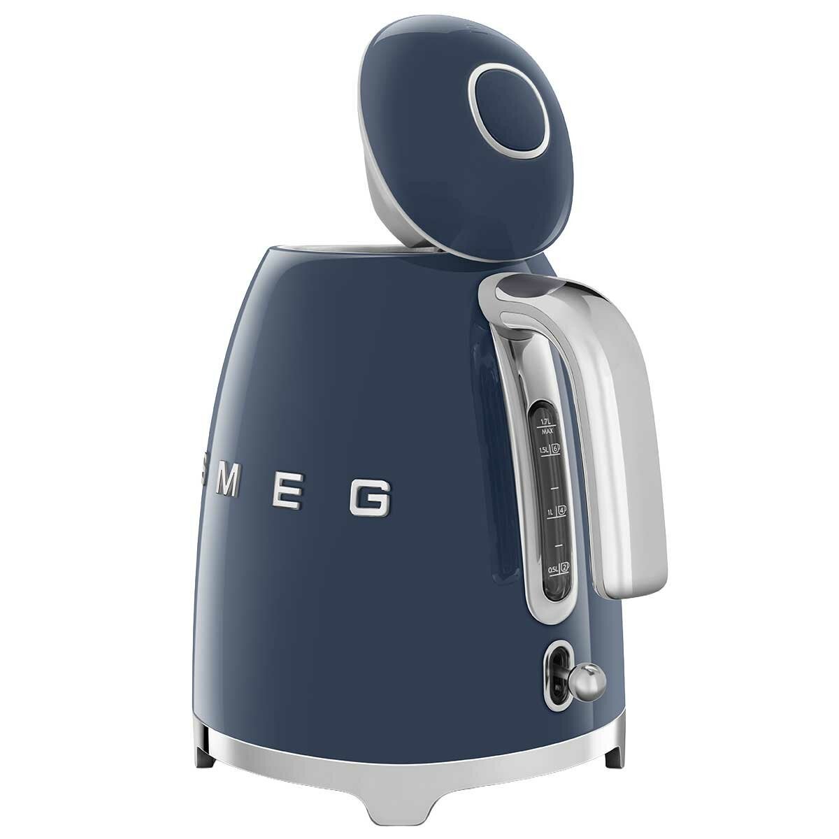 Navy Blue Retro Electric Kettle with 360 Degree Swivel Base and Soft Open Lid, Smeg KLF03NBAU — image 3