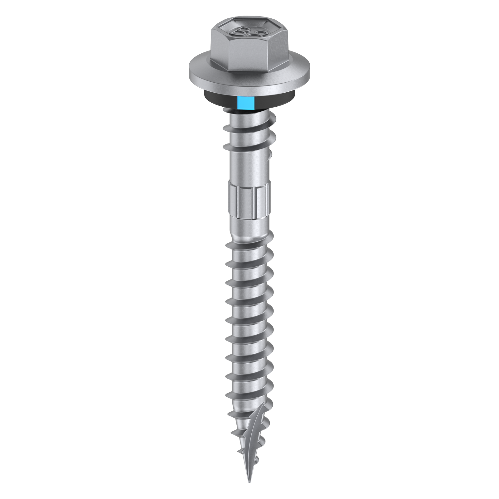 Bremick 12g x 50mm Hex Roofing Screw, Carbon Steel B8 Coating, Sealed Head Type 17 Point - 1000 Box