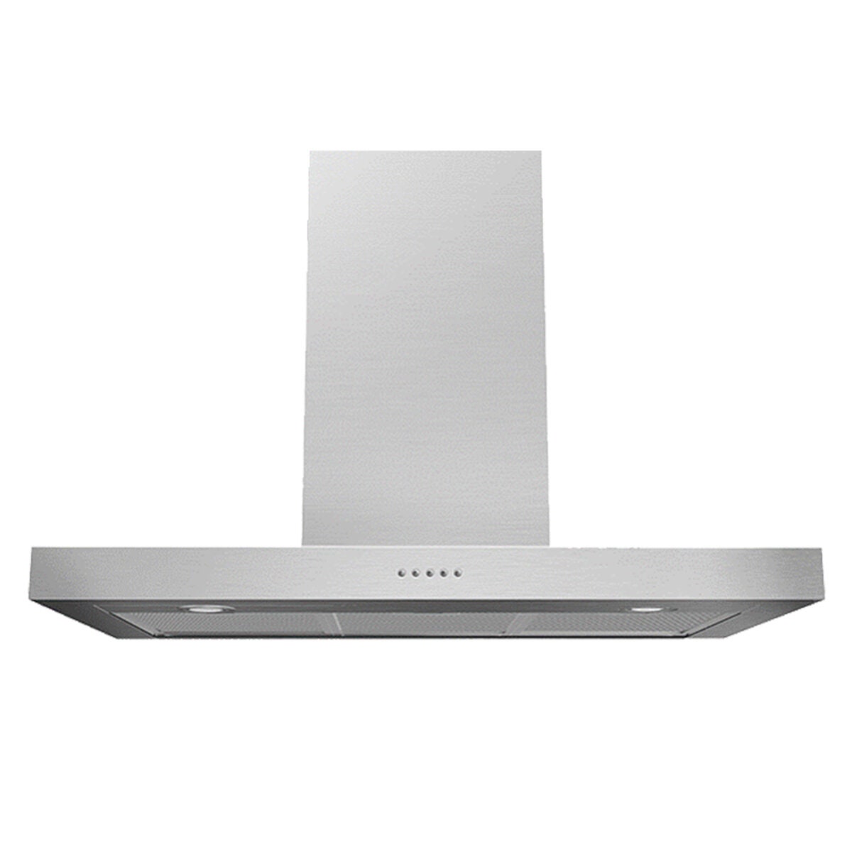 Belling 90cm linear canopy rangehood - Stainless steel - 800m³/h, 3 fan speeds, push buttons - BL90S