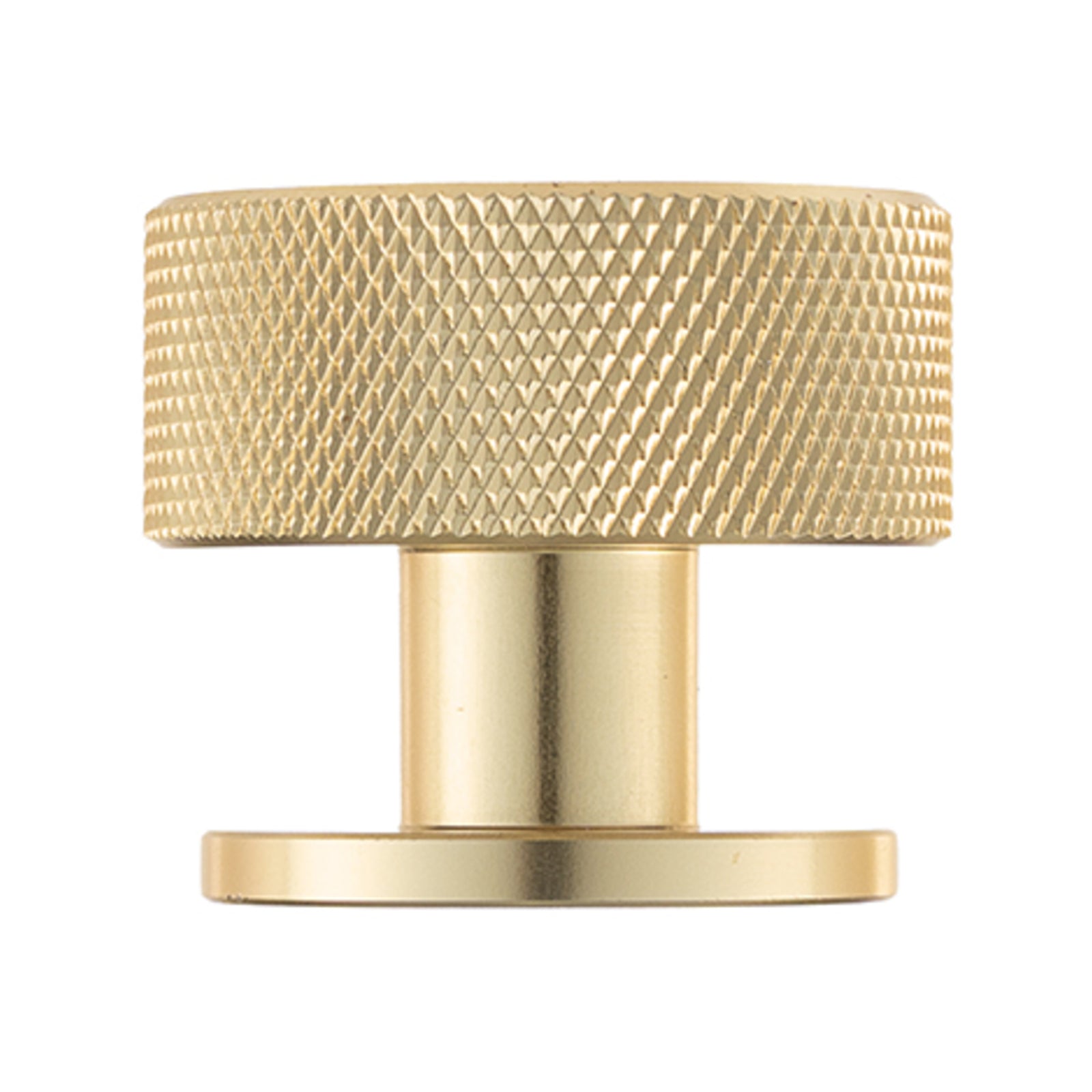 Taskmaster 32.5mm Knurled Brushed Brass Cabinet Knob 1 Pack