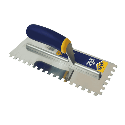 QEP 8mm Square Notch Stainless Steel Tiling Trowel 280 x 115mm