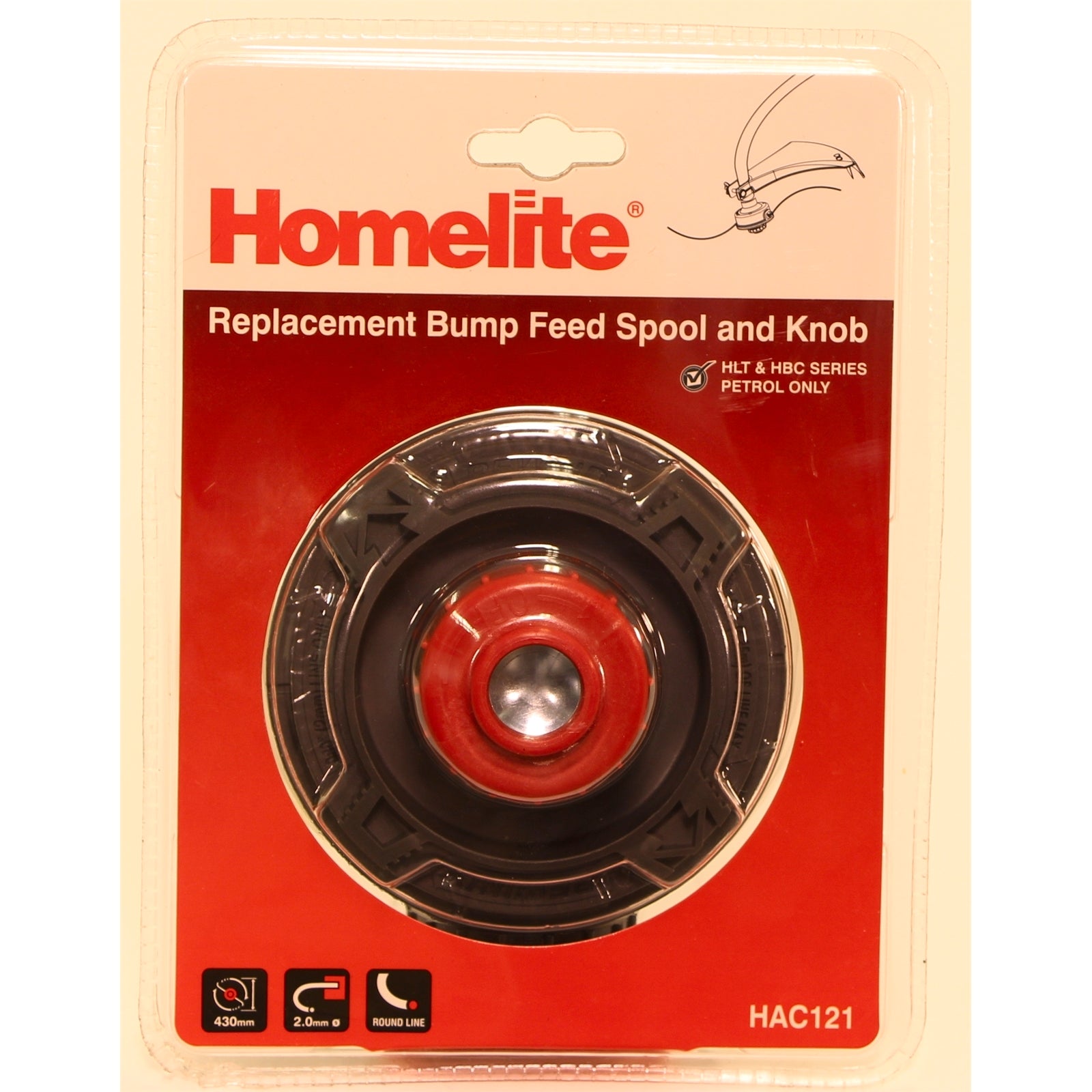 Homelite 2.0mm Bump Feed Line Trimmer Head HAC121