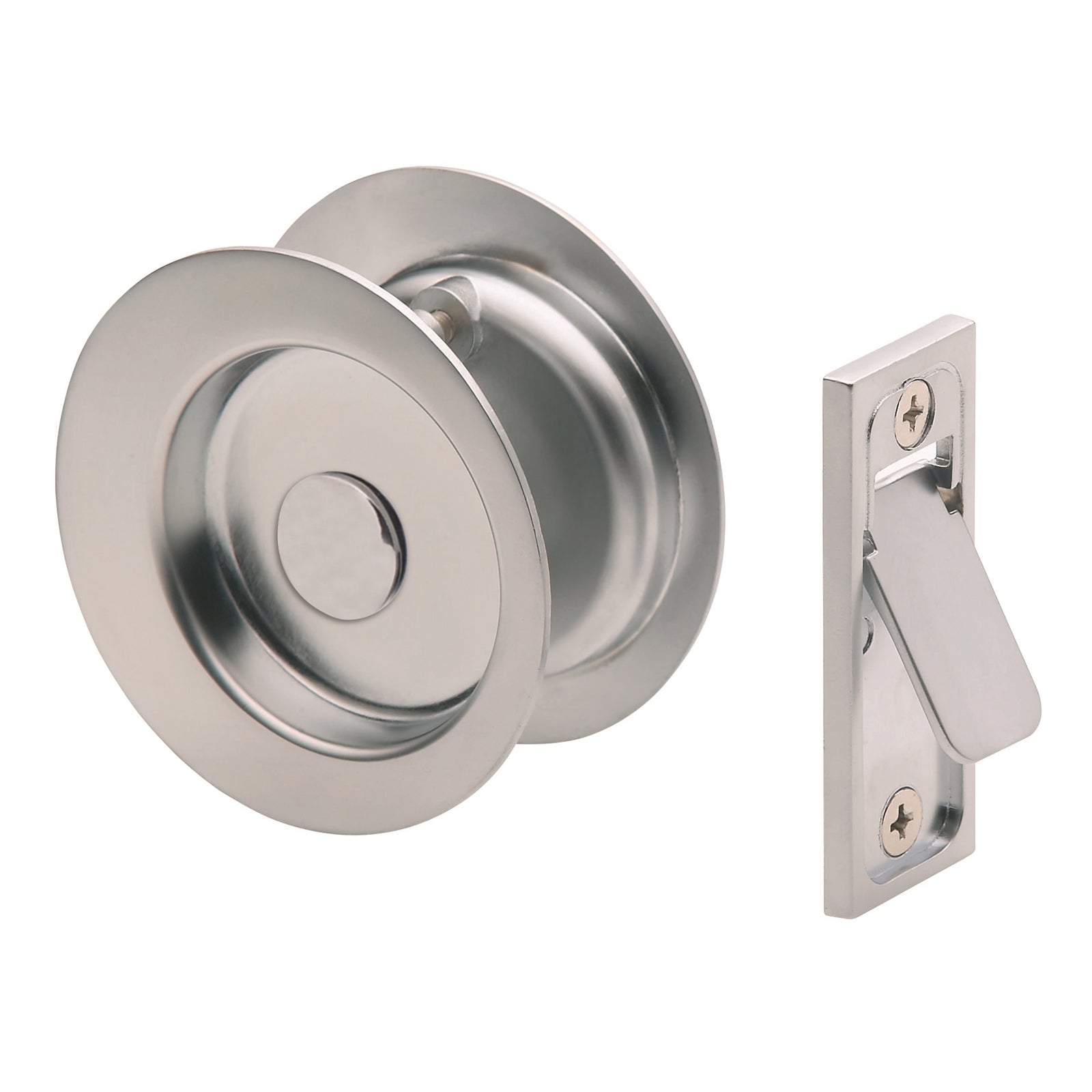 Gainsborough Circular Passage Sliding Cavity Door Set, Satin Chrome, Indoor