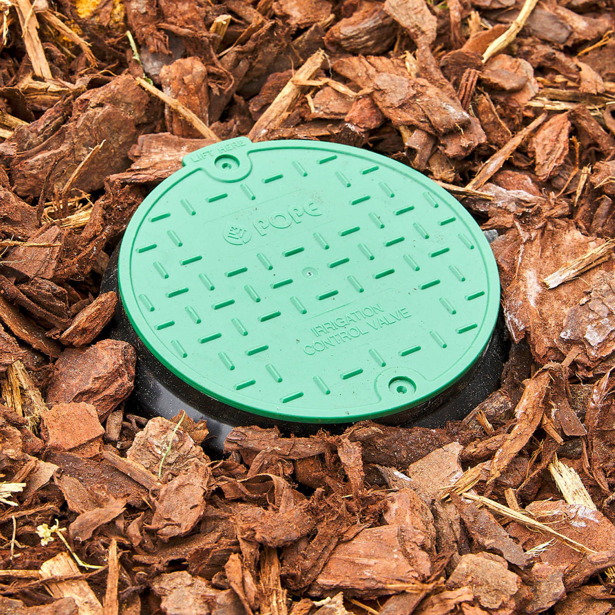 Pope Round Valve Box - Black & Green Polyethylene, Below Ground Solenoid Housing