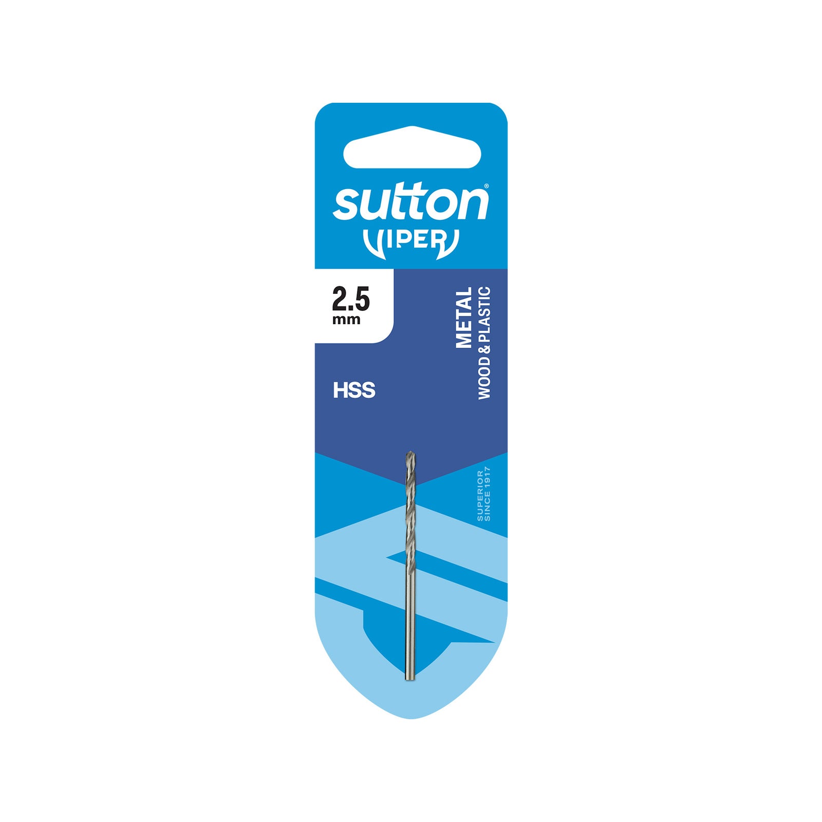 Sutton Tools 2.5mm Viper Jobber Drill Bit for Metal, Wood & Plastic