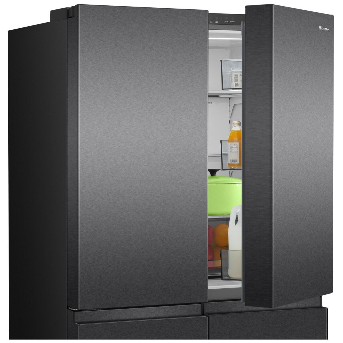 Hisense 647L French Door Fridge - Dark Stainless Steel, 4.5 Star Energy, ConnectLife - HRCD640TB