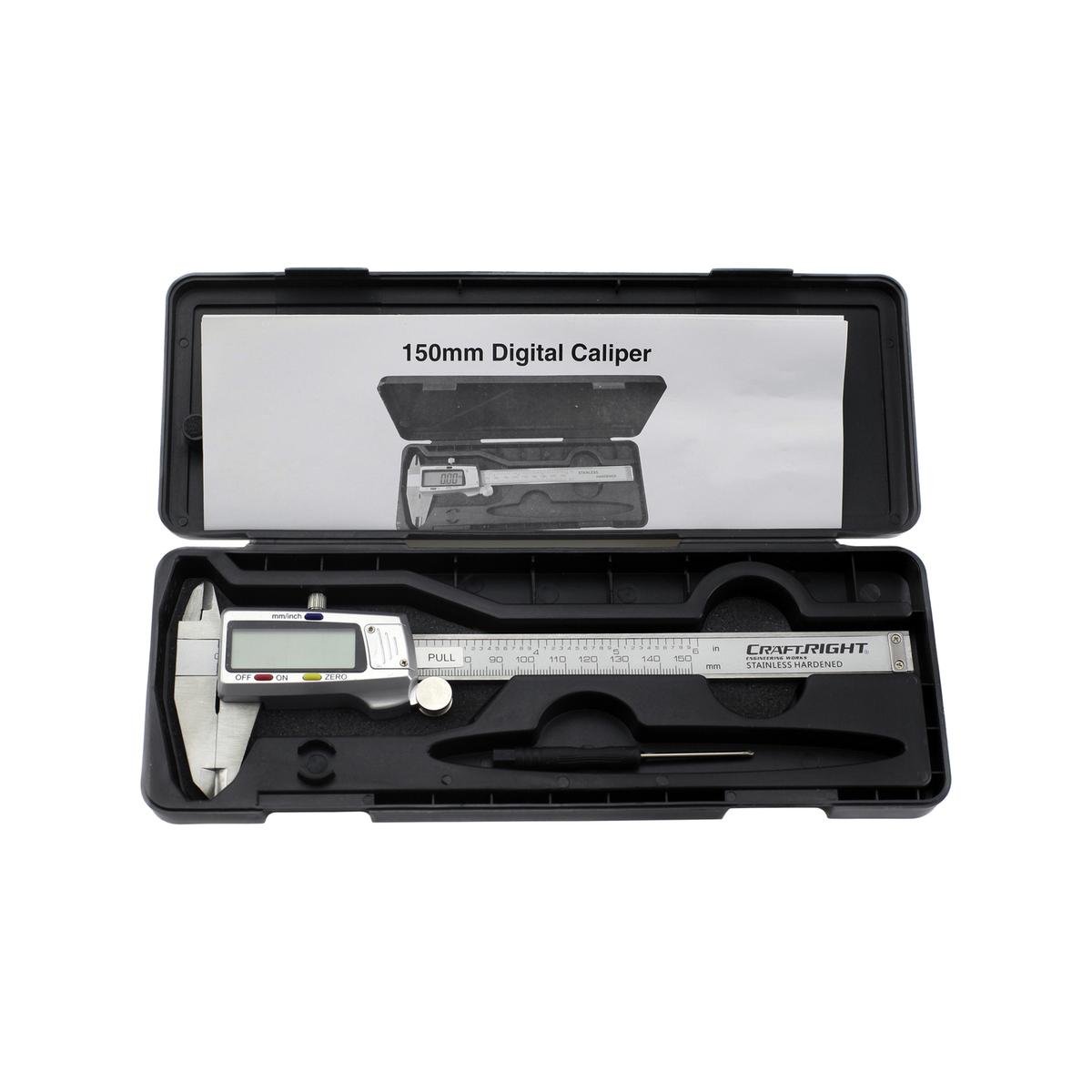 Craftright Digital Caliper - 150mm - Stainless Steel - Large LCD Display - SuperSaverAU - view 1