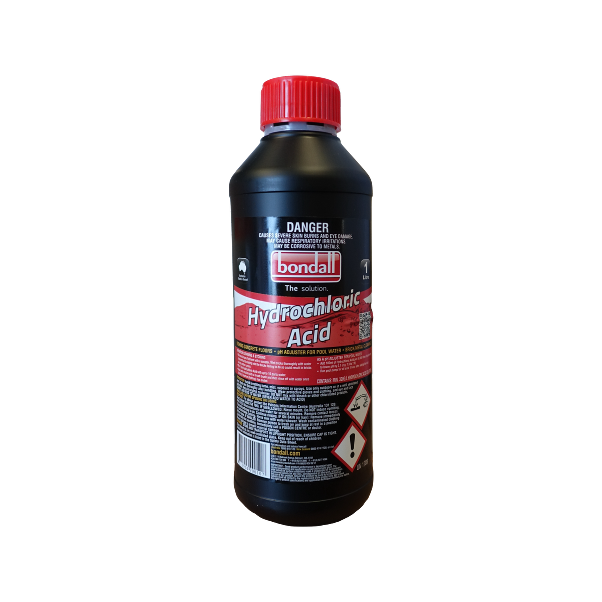 Bondall Hydrochloric Acid 1L - Acid Etching - Surface Prep - Clear - SuperSaverAU - view 1