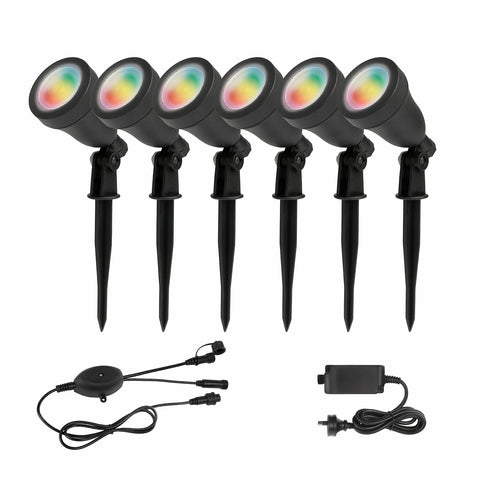 Brilliant Corymbia Smart Spot/Pond LED Garden Light Kit 6 Pack 20958/06