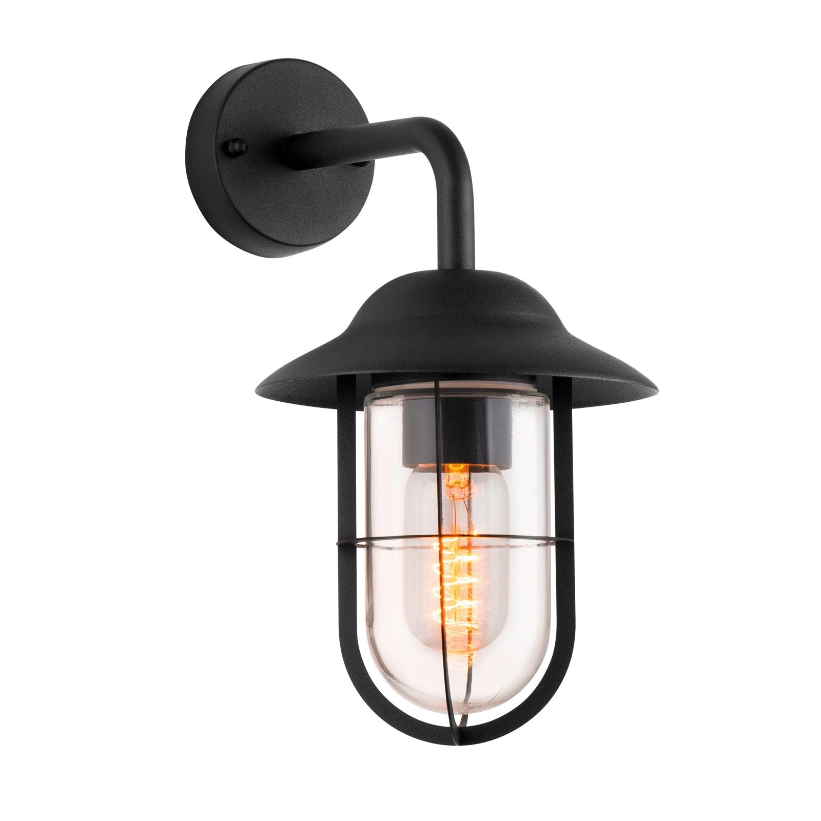 Verve Design Ashton Wall Light Black Powder Coated Stainless Steel E27 60W Weather Resistant Outdoor