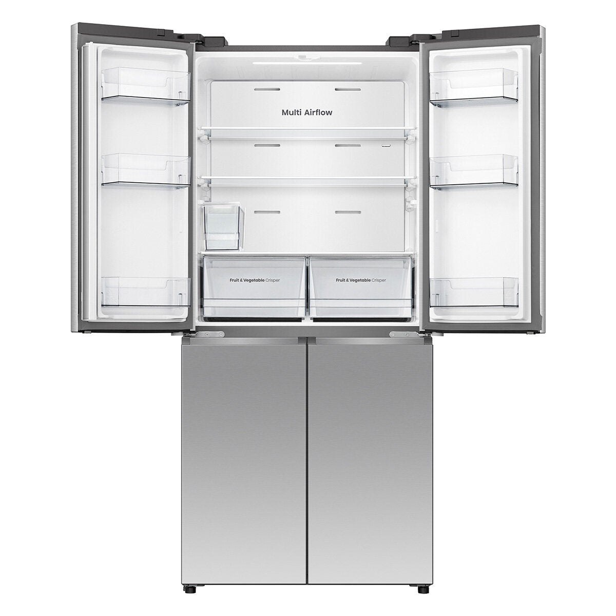 Hisense 483L PureFlat French Door Fridge - Stainless Steel - Non-Plumbed Ice and Water - HRCD483TSW