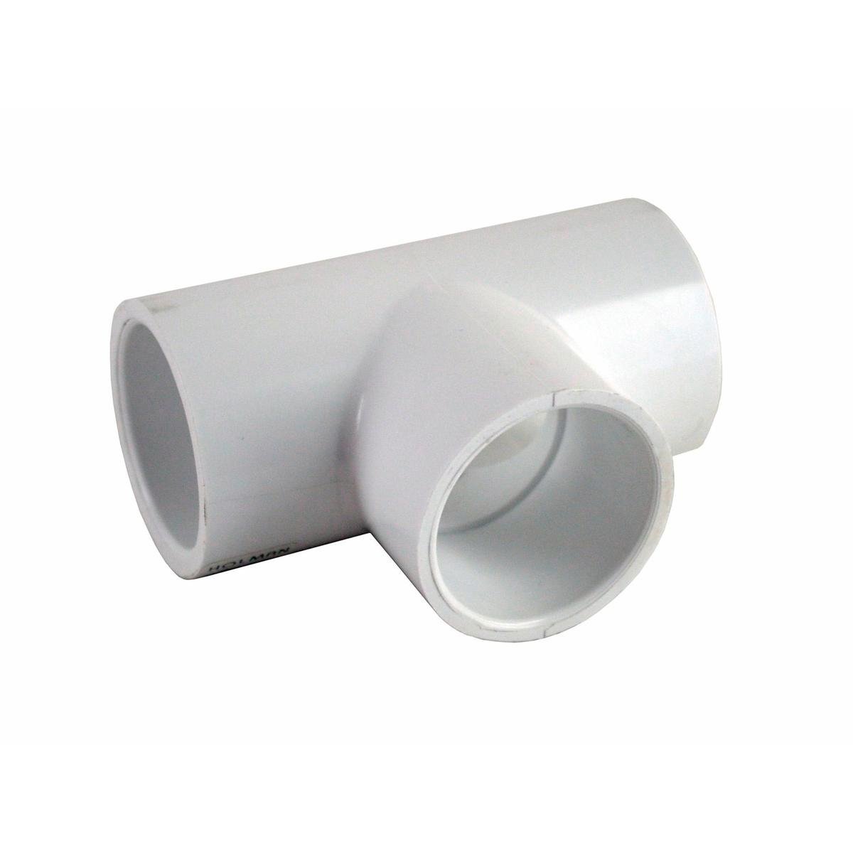 Holman 32mm Press PVC Plain Tee White Solvent Weld Irrigation
