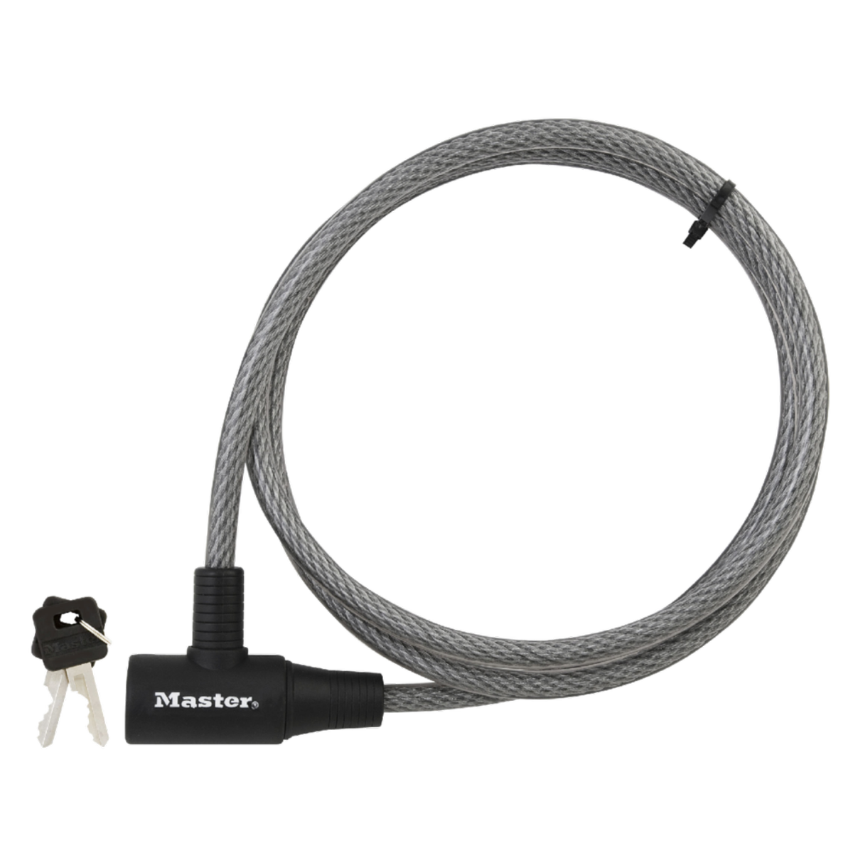 Master Lock 10mm x 1.8m Keyed Cable Lock, Vinyl-Coated Braided Steel