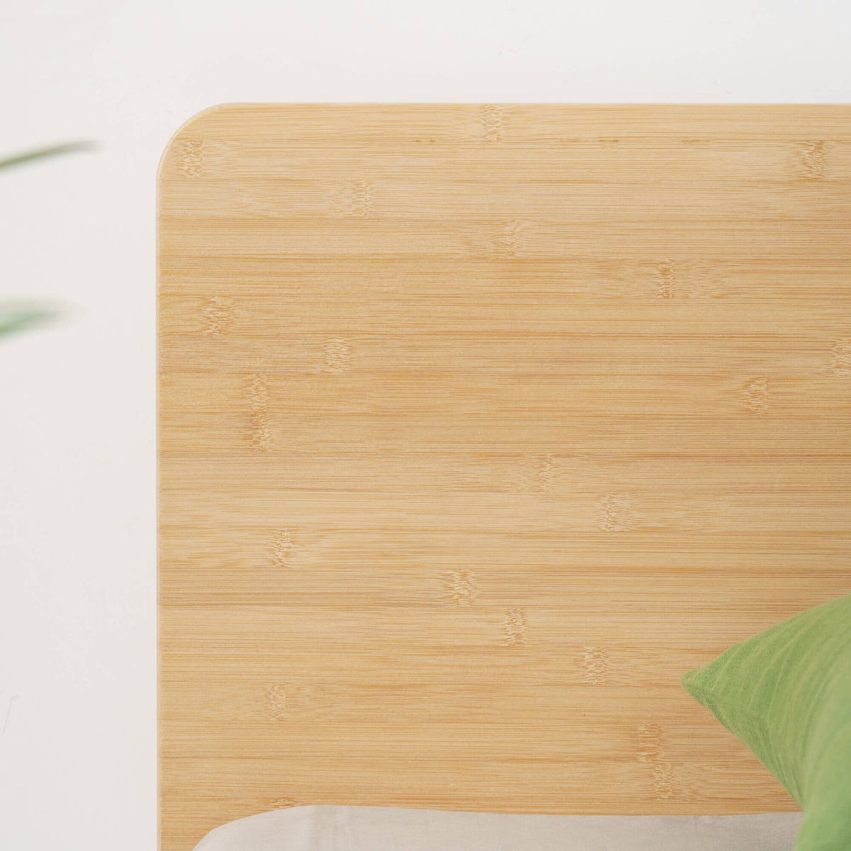 Zinus Double Bamboo Bed Frame - Natural Bamboo and Metal, Built-In Headboard, Slatted Base - AU-FPWNH2ZC-08D