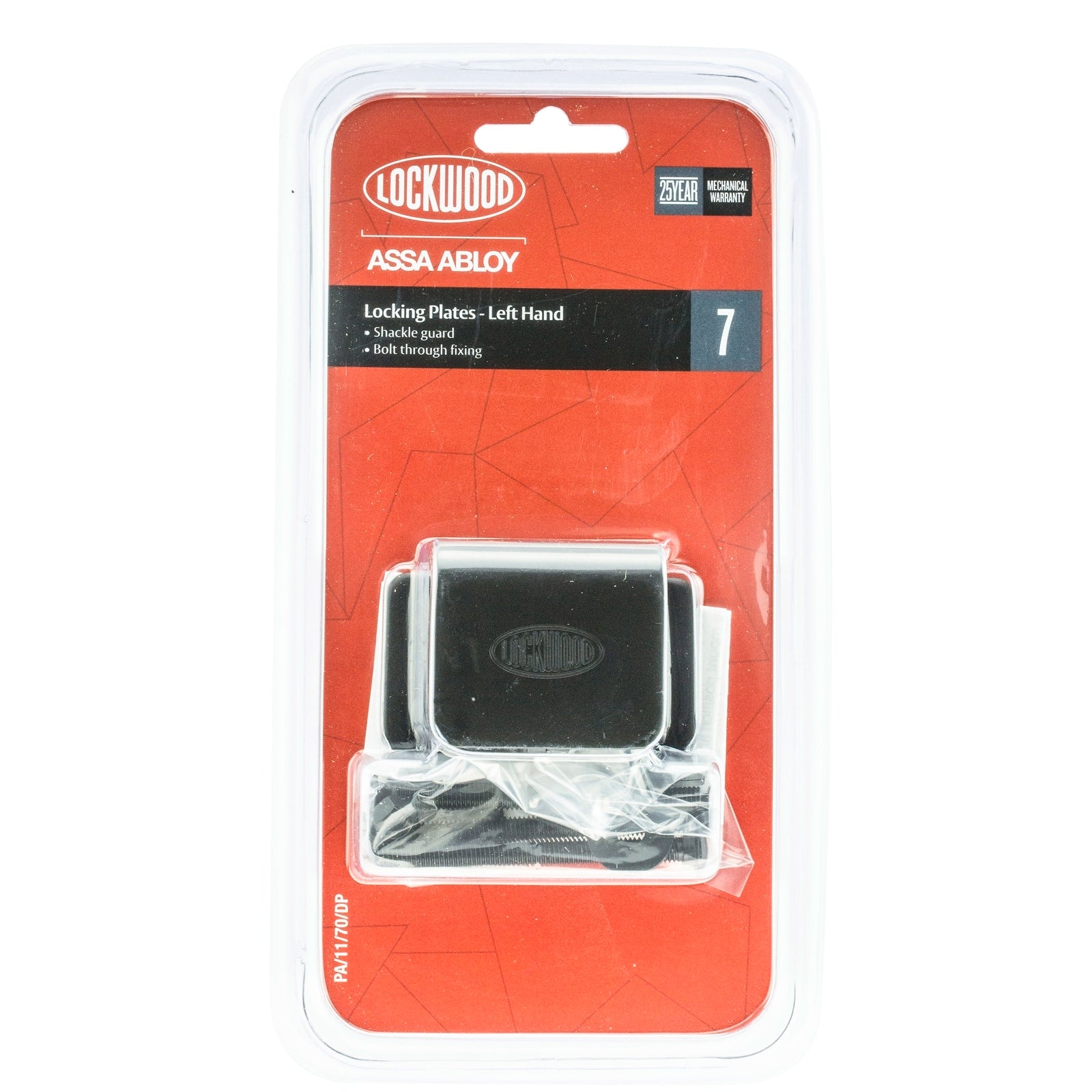 Lockwood 70mm Left Locking Plates Mount with Hardened Steel Shackle Guard