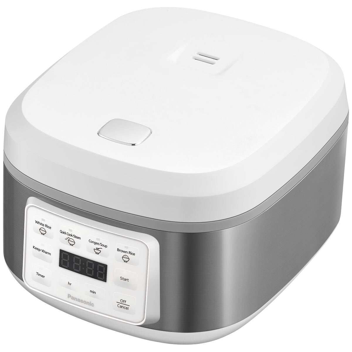 Panasonic 8-cup rice and multi cooker - Fuzzy Logic, Quick Cook function, white and silver - SR-DA152WST