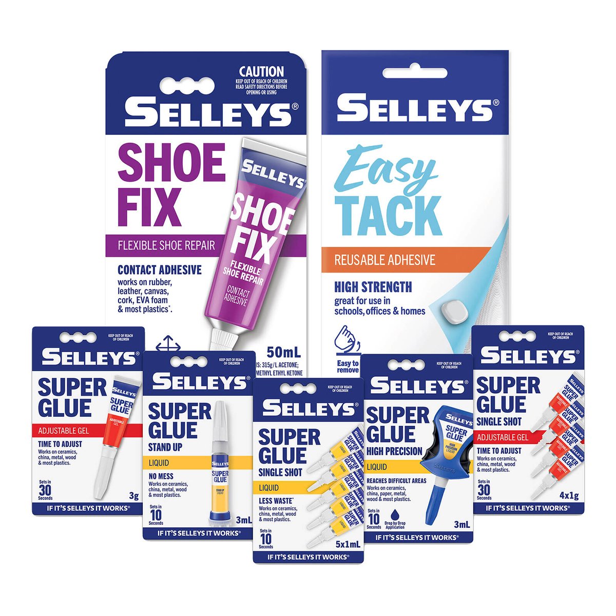 Selleys Easy Tack 75g Reusable Mounting Adhesive, Indoor & Outdoor