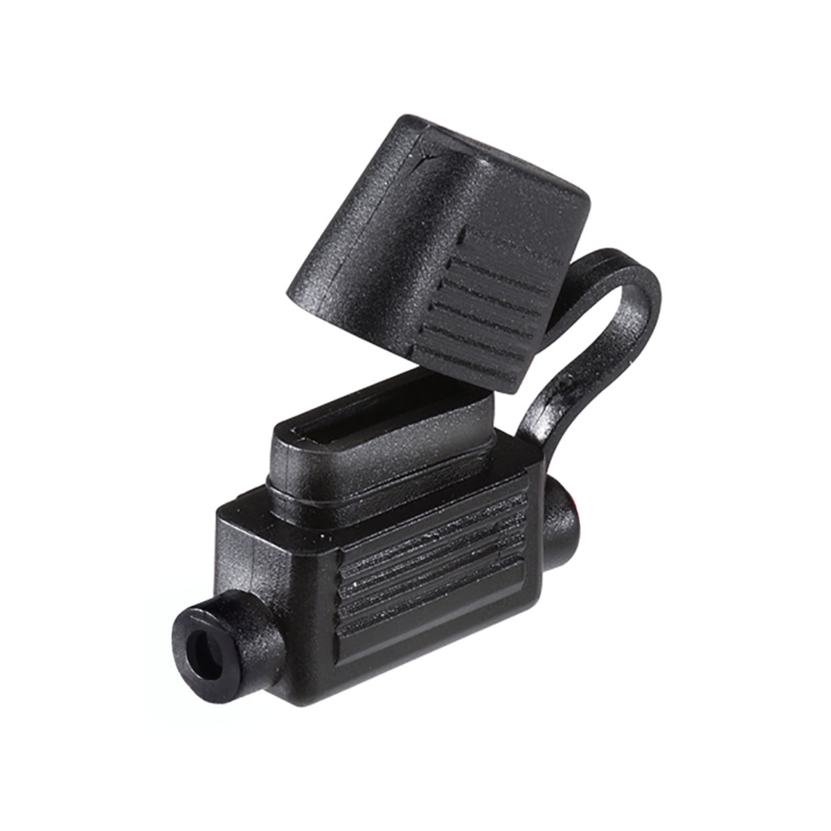 Narva 30A In-Line Standard ATS Blade Fuse Holder Black Plastic Weatherproof Cap