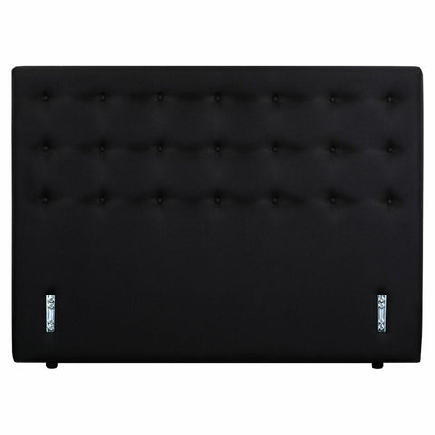 A.H. Beard King Single low bed head - black finish, modern style, 1130mm wide - DOSDL1HLWS