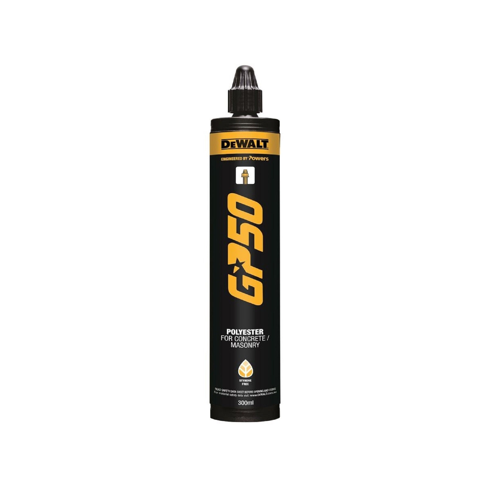 DeWALT 300ml GP50 Polyester Anchor For Masonry GP50-PWR