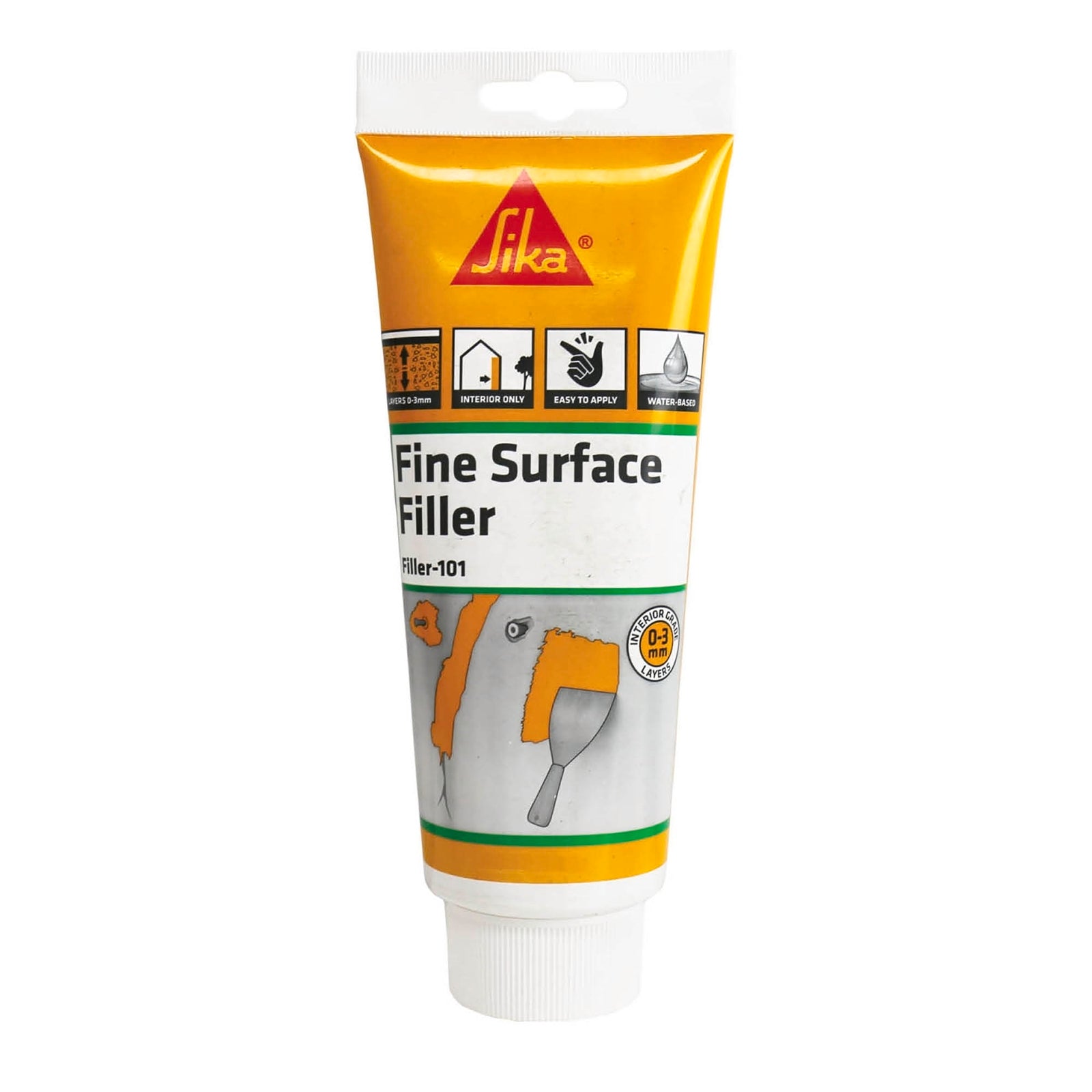 Sika Filler-101 Fine Surface Filler 250ml White Ready to Use Paintable Sandable