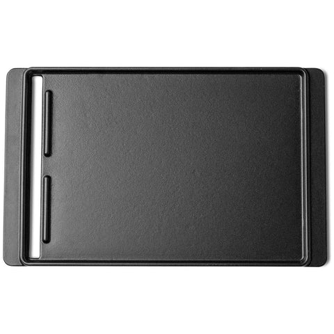 Masterbuilt half-grate griddle insert - reversible cast iron, flat and ridged sides, black - MB20183725