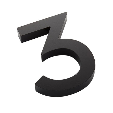 Sandleford House Number 3 - 100mm - Black Aluminium - Weather Resistant - SuperSaverAU - view 1