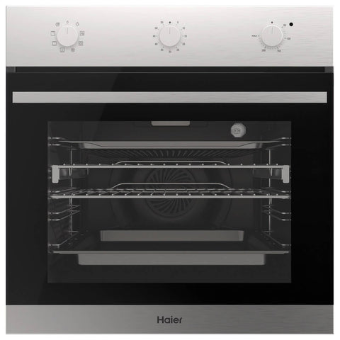 Haier 60cm 300 Series Built-In Oven with Air Fry - 70L, Stainless Steel, Fan Forced, Pizza Plus - HWO60S7MX6