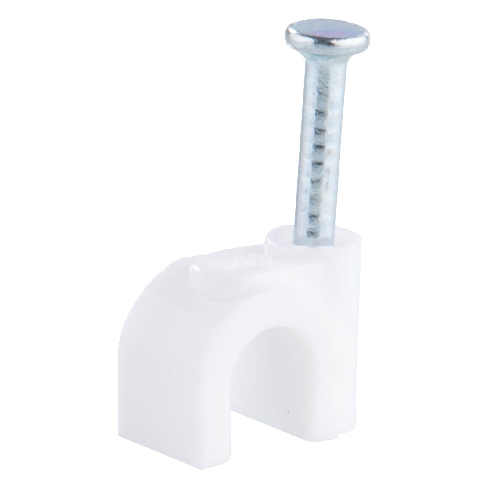 DETA 6mm White Round Cable Clips - 20 Pack