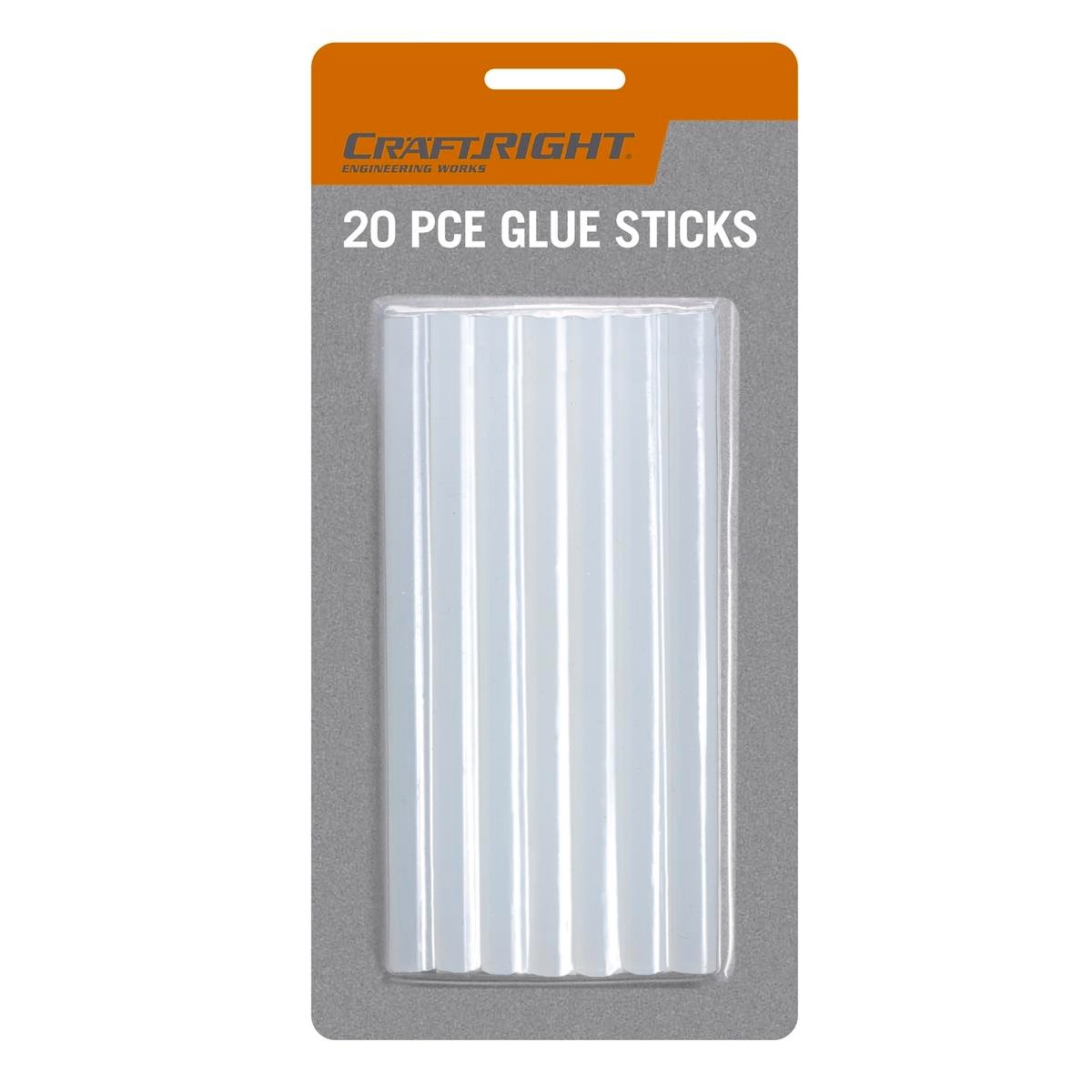 Craftright 7.2 x 100mm Clear Glue Sticks - 20 Pack