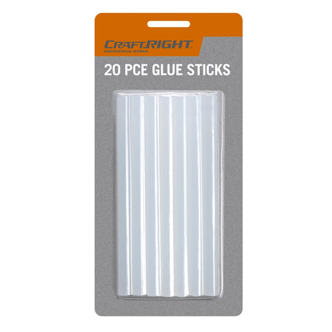 Craftright 7.2 x 100mm Clear Glue Sticks - 20 Pack