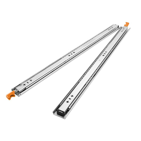 Heavy Duty Locking Drawer Slide - 750-1500mm - 125kg Load, Full Extension, Zinc Coated Steel, Lock In and Lock Out