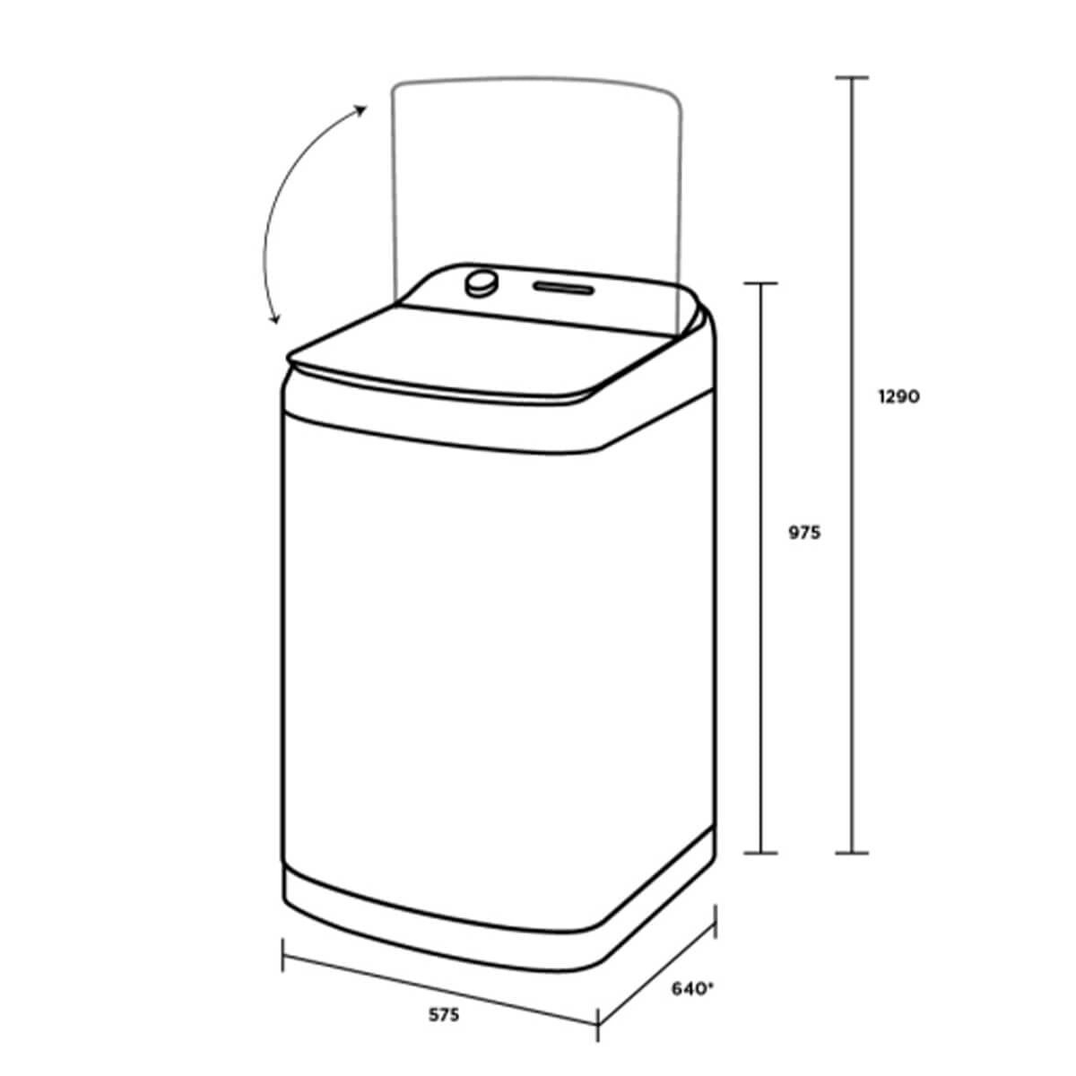 Westinghouse 7kg EasyCare Top Load Washing Machine - White, Auto Load Sensing, Glass Lid - WWT7084J5WA