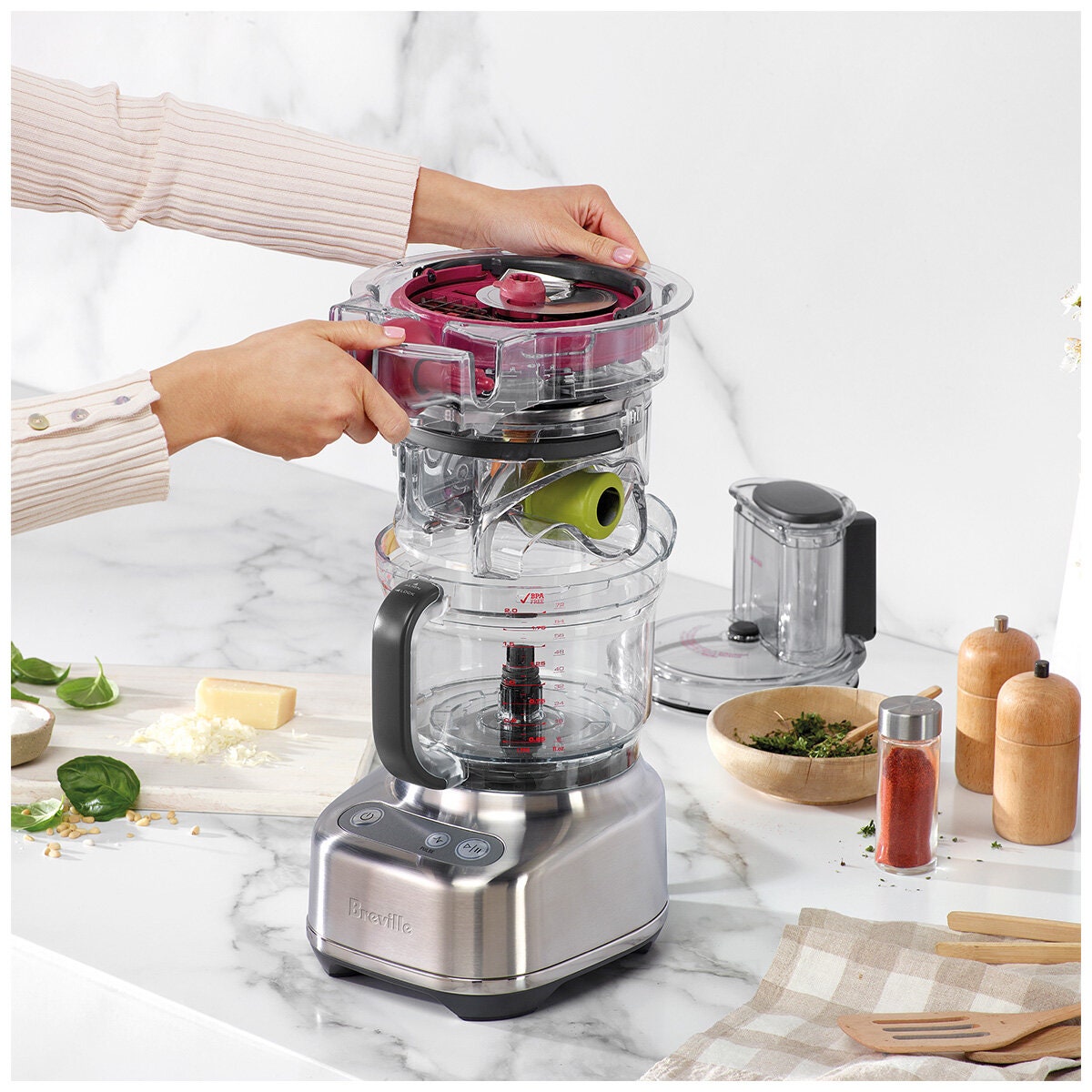 Breville the Paradice 9 food processor - Paradice Kit dicing, 605W, brushed stainless steel - BFP638BSS