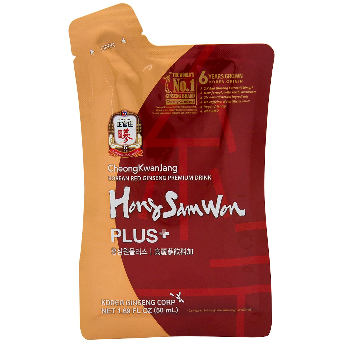 Hong Sam Won Plus Korean Red Ginseng Tea Pouch 30 x 50ml