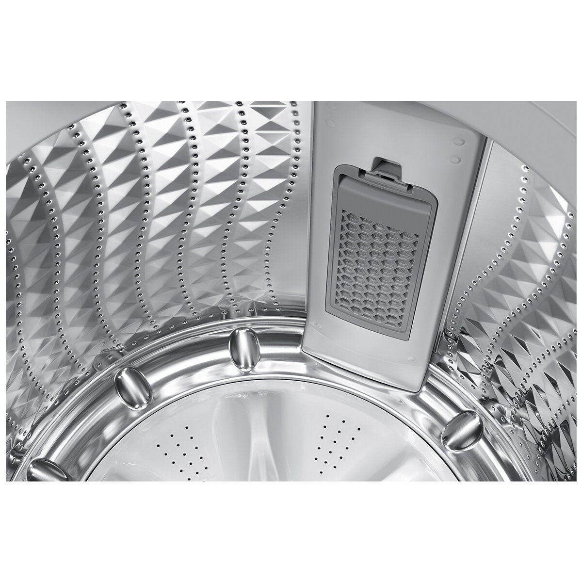 Samsung 9kg Top Load Washing Machine - Neat White, Digital Inverter Motor, Diamond Drum - WA90CG6745BW