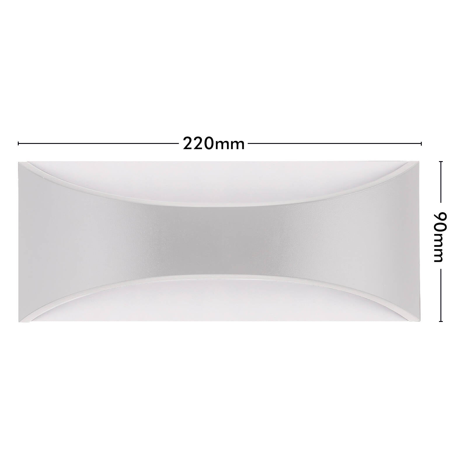Arlec 8W 240V White Marina CCT LED Exterior Wall Light, Diecast Aluminium Weather Resistant Outdoor ABL410WH