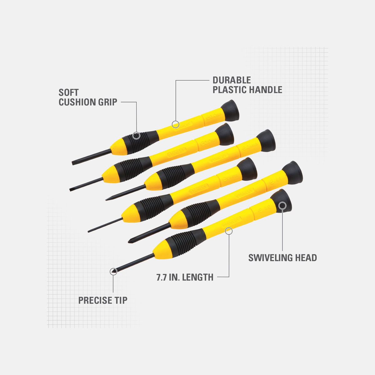 Stanley 6 Piece Precision Screwdriver Set