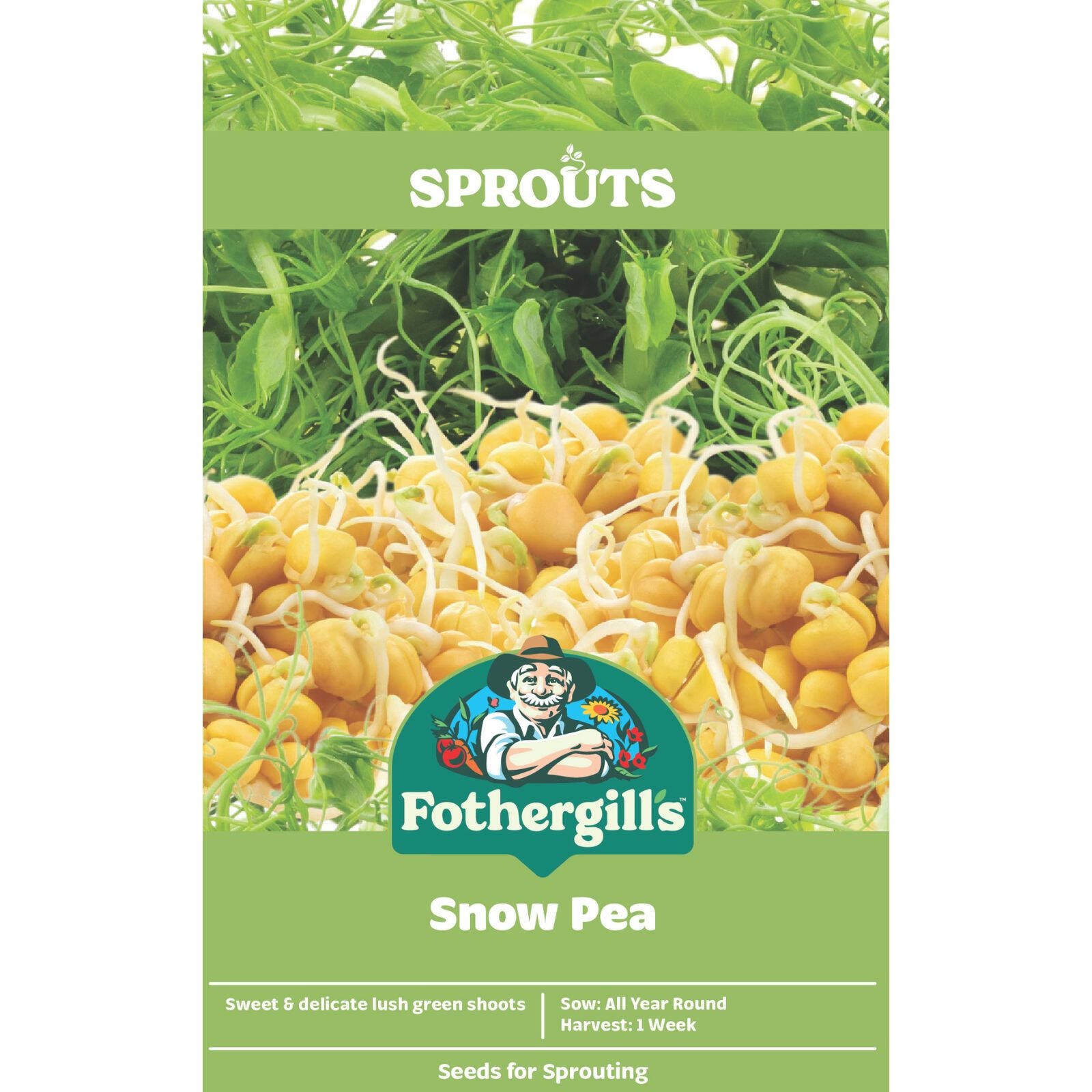Mr Fothergill's Sprouts Alive Snow Pea Seeds