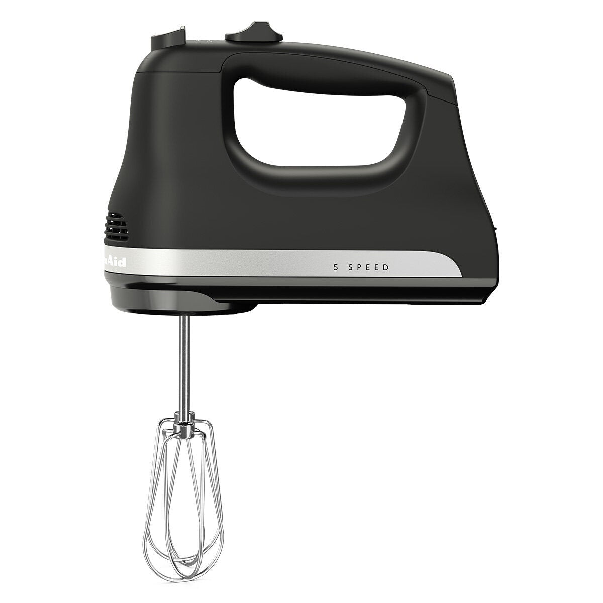 KitchenAid Classic Five Speed Hand Mixer - 85W, Turbo Beaters, 16-Wire Whisk, Black - 5KHM5110ABM