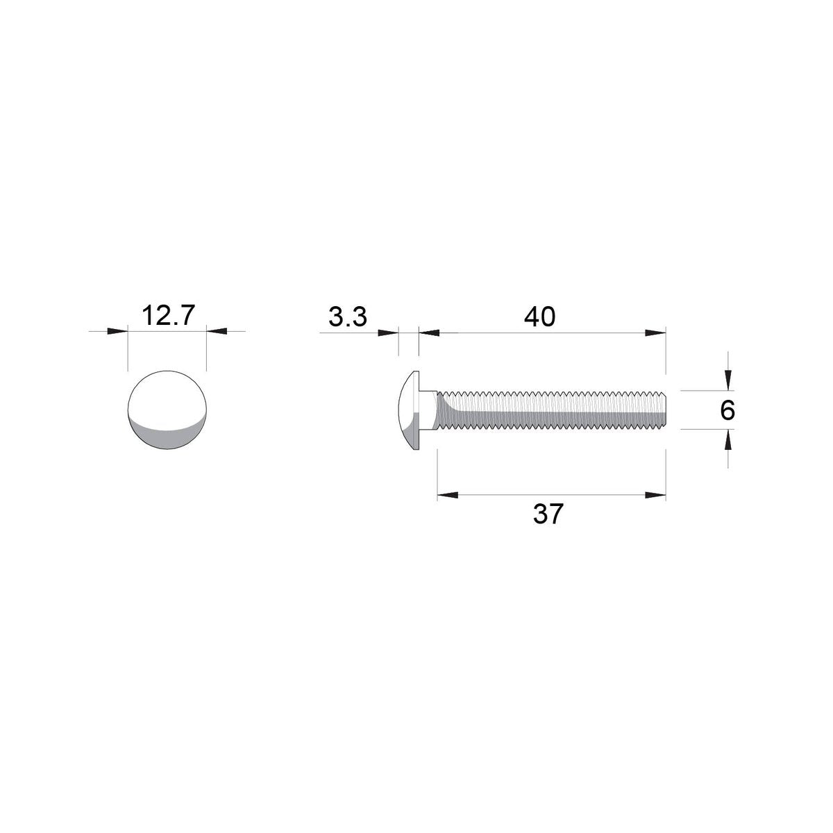 Zenith Hot Dip Galvanised M6 x 40mm Cup Head Bolts Nuts 25 Pack - SuperSaverAU - view 4